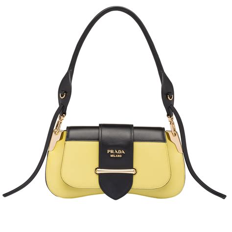 prada sidonie leather shoulder bag white|Women's Shoulder Bags .